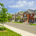 Kansas City suburban residential street with houses