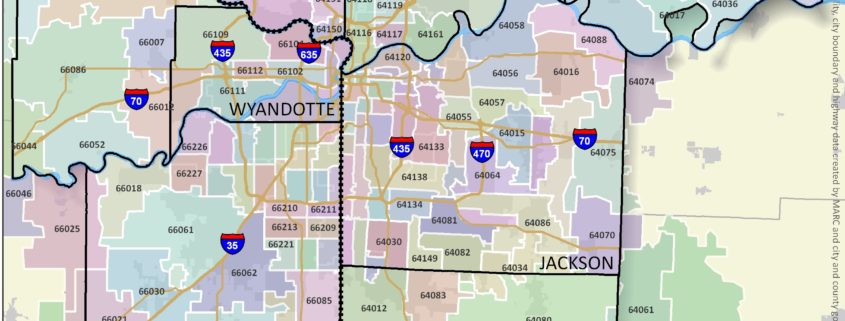 Kansas City Metro Zip Code Map   ZIP Codes 845x321 